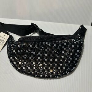 Sparkling Black Beaded Mini Bag